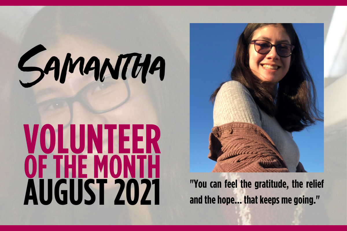Volunteer of the Month: Samantha